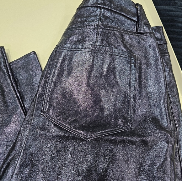 GOOD AMERICANGood Icon Faux Leather Pants In Blue Rinse - Picture 6 of 6